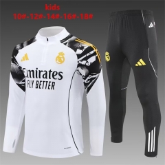 Kids 2025/26 Jointed Version Rea Madrid White Kids/Youth Tracksuit Uniform-801