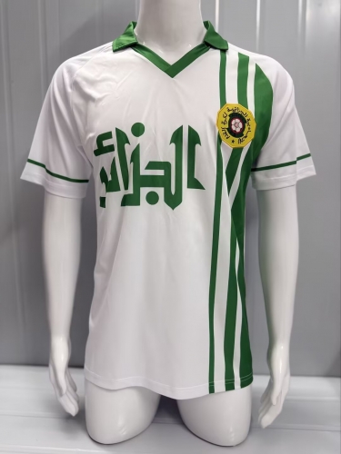 1986 Retro Version Algeria Home White Thailand Soccer Jersey AAA-503