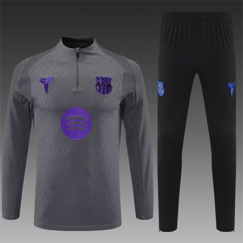 2025/26 Jointed Version Barcelona Gray Thailand Soccer Uniform-801