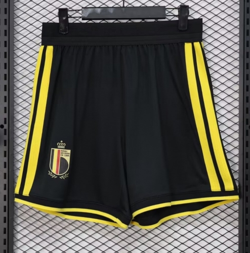 Player Version 2026/27 Belgium Home Black Thailand Soccer Shorts-888