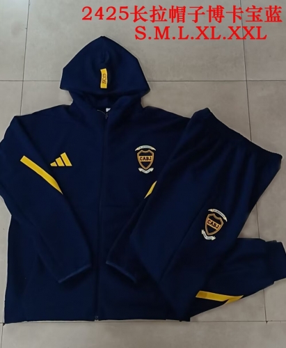 2025/26 BOCA Juniors Royal Blue Soccer Jacket Uniform With Hat-815
