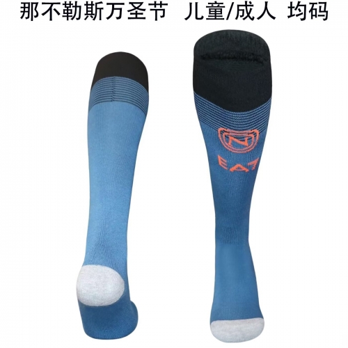 Adult & Kids 2026/27 Halloween Napoli Home Blue Thailand Soccer Socks