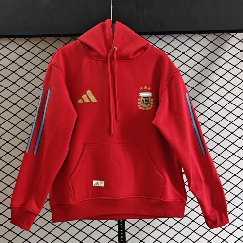 2026/27 Argentina Red Thailand Soccer Tracksuit Top With Hat-308
