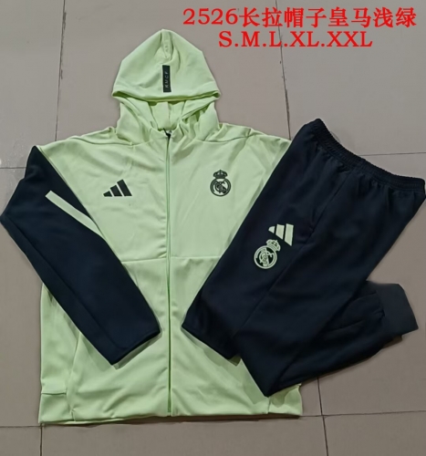 2025/26 Rea Madrid Light Green Thailand Jacket Uniform With Hat-815