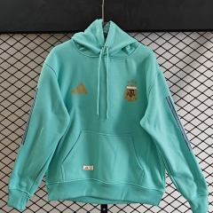 2026/27 Argentina Green Thailand Soccer Tracksuit Top With Hat-308