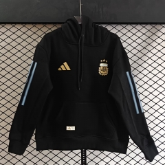 2026/27 Argentina Black Thailand Soccer Tracksuit Top With Hat-308
