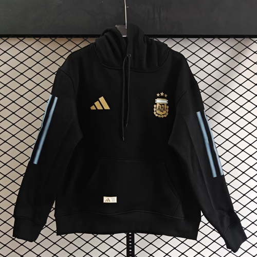 2026/27 Argentina Black Thailand Soccer Tracksuit Top With Hat-308