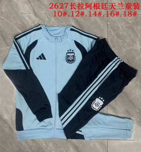 Kids 2026/27 Argentina Sky Blue Kids/Youth Jacket Unifom-815
