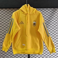 2026/27 Argentina Yellow Thailand Soccer Tracksuit Top With Hat-308