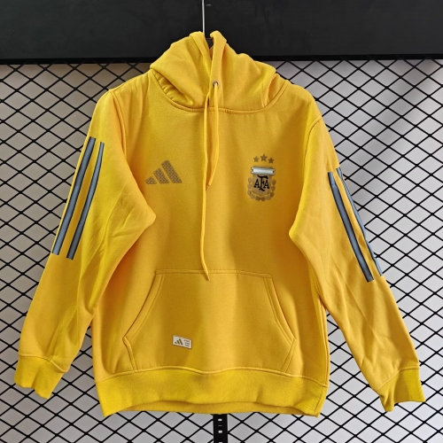 2026/27 Argentina Yellow Thailand Soccer Tracksuit Top With Hat-308