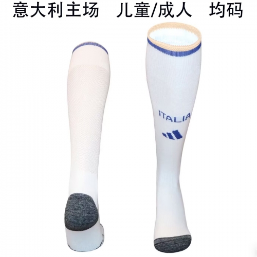 2026/27 Italy Home White Adult/Kids Thailand Soccer Socks