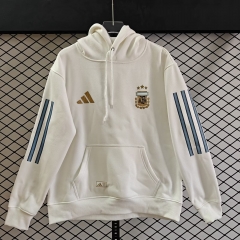2026/27 Argentina White Thailand Soccer Tracksuit Top With Hat-308