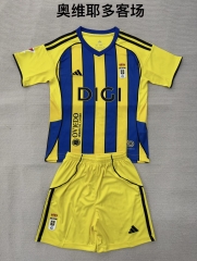 2025/26 Real Oviedo Away Yellow & Blue Soccer Uniform-208