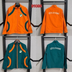 Double-Sided 2026/27 Côte d'Ivoire Orange & Green Windbreaker Hoodies Top-47