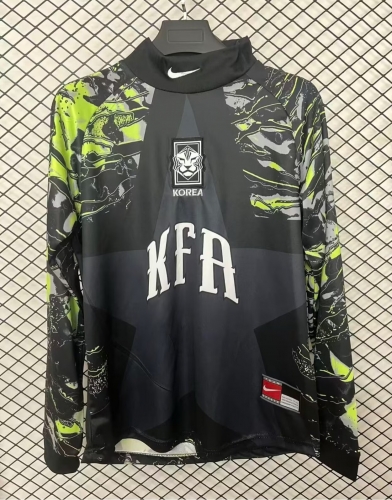 2026/27 Korea Republic Goalkeeper Black & Green LS Thailand Soccer Jerseys AAA-95