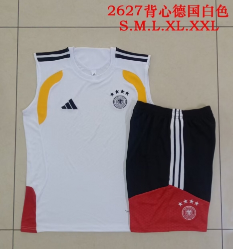 (Size S-2XL) 2026/27 Germany White Thailand Soccer Tracksuit Vest Set-815