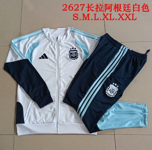 (Size S-2XL) 2026/27 Argentina White Soccer Jacket Uniform-815