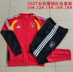(Size 10-18 ) 2026/27 Germany Red Kids/Youth Soccer Jacket Uniform-815