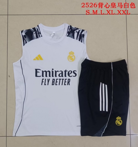 2025/26 Rea Madrid White Thailand Soccer Vest Suit-815
