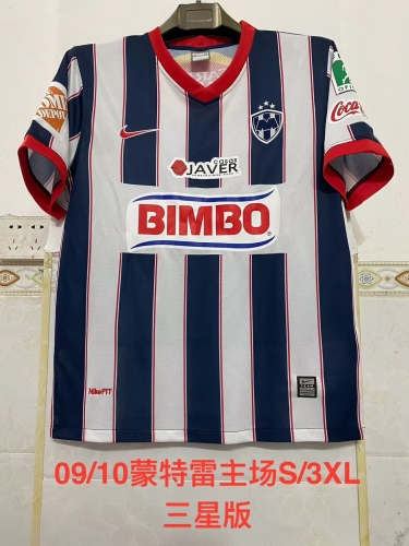 3 Star 09/10 Retro Version Monterrey Home Blue & White Thailand Soccer Jersey AAA-2041