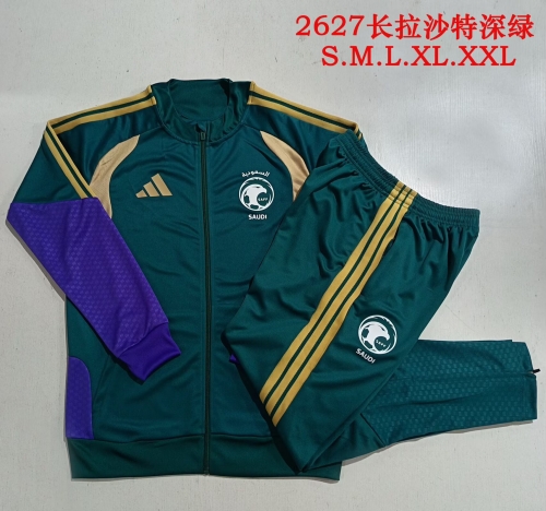 (Size S-2XL) 2026/27 Saudi Arabia Green Soccer Jacket Uniform-815