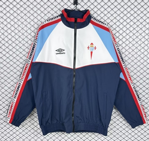 98/99 Retro Version RC Celta de Vigo Blue & White Windbreaker Hoodies Top-503