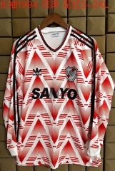 1994 Retro Version CA River Plate Red & White LS Thailand Soccer Jersey AAA-709
