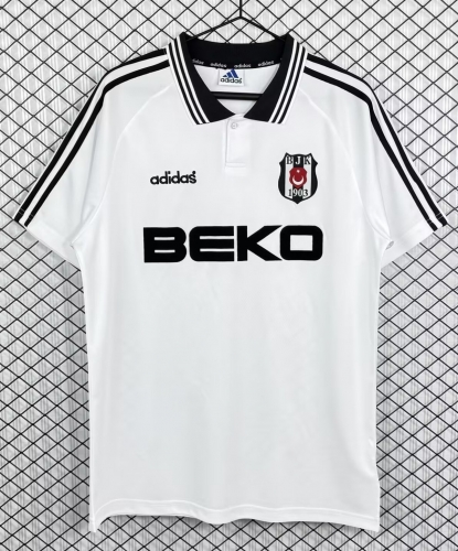 96/97 Retro Version Beşiktaş Home White Thailand Soccer Jersey AAA-503