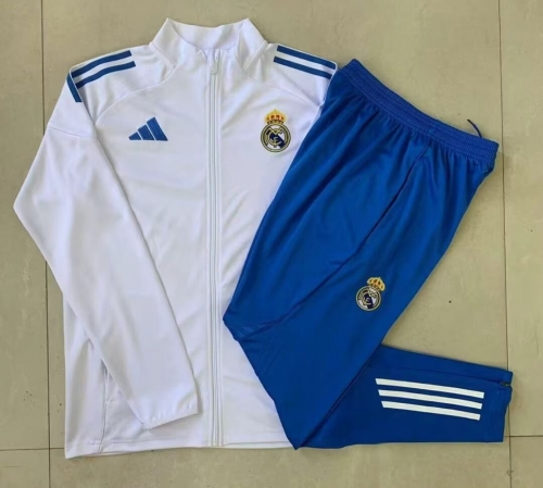 2025/26 Rea Madrid White Soccer Jacket Uniform-GDP