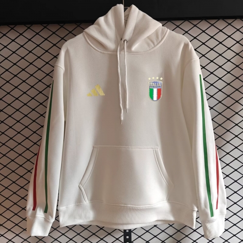 2026/27 Italy White Thailand Soccer Tracksuit Top With Hat-308