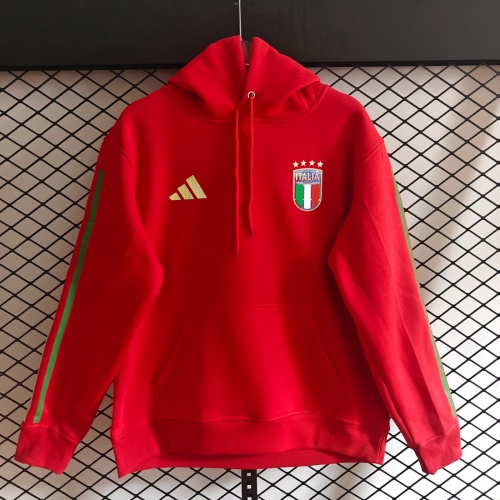 2026/27 Italy Red Thailand Soccer Tracksuit Top With Hat-308