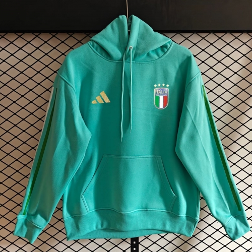 2026/27 Italy Green Thailand Soccer Tracksuit Top With Hat-308