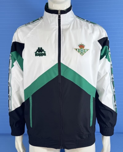 96/97 Retro Version Real Betis Black & White Windbreaker Hoodies Top -503/66