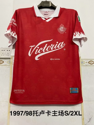 97/98 Retro Version Toluca FC Home Red Thailand Soccer Jersey AAA-2041