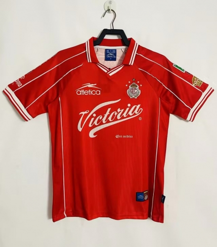 99/00 Retro Version Toluca FC Home Red Thailand Soccer Jersey AAA-811