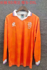 1993 Netherlands Orange LS Thailand Soccer Jersey AAA-709