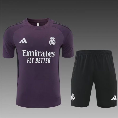 2025/26 Rea Madrid Purple Gray  Soccer Tracksuit Uniform-815/801