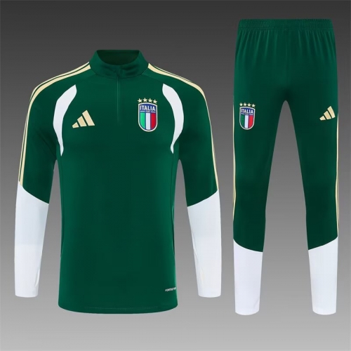 2026/27 Italy Green Soccer Tracksuit Uniform-801/411