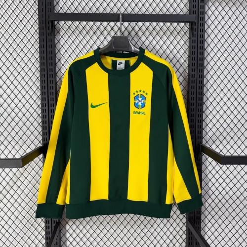 2026/27 Brazil Black & Yellow Thailand Soccer Tracksuit Top-47