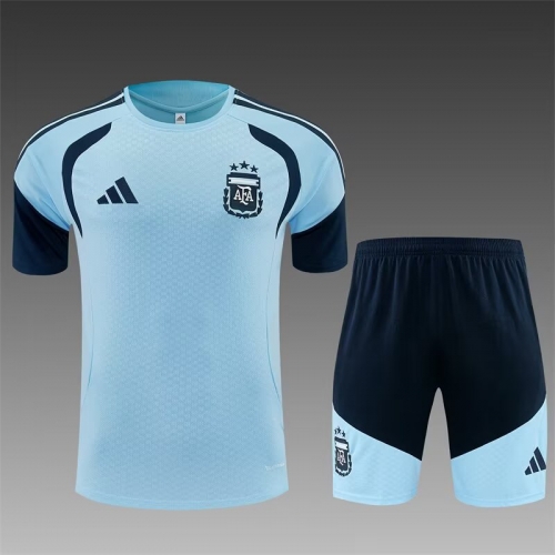 2025/26 Argentina Sky Blue Shorts-Sleeve Thailand Soccer Tracksuit Uniform-815/801