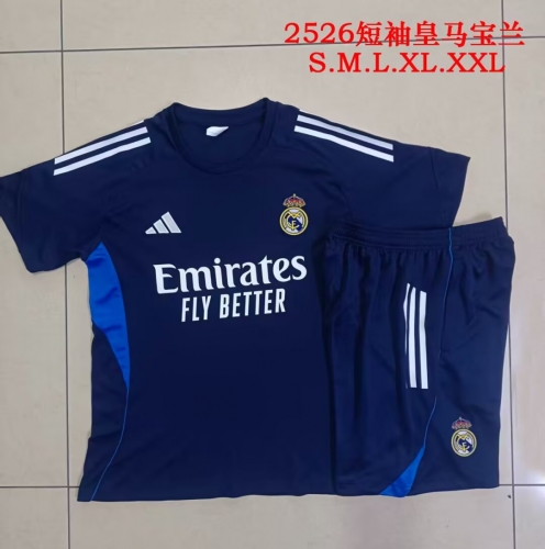 2025/26 Rea Madrid Royal Blue Soccer Tracksuit Uniform-815