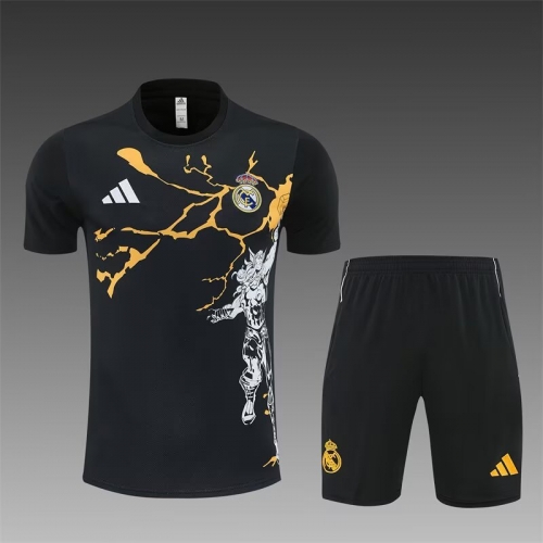 2025/26 Rea Madrid Black Soccer Tracksuit Uniform-801