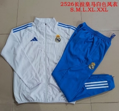 2025/26 Rea Madrid White Soccer Windbreaker Uniform-815
