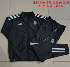 2025/26 Rea Madrid Black Soccer Windbreaker Uniform-815