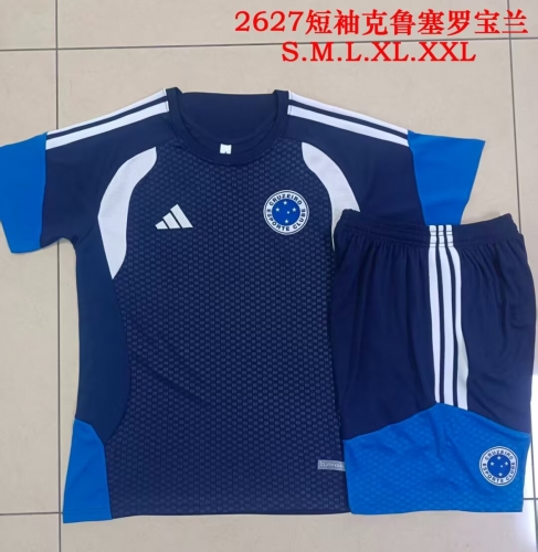 2026/27 Cruzeiro EC Royal Blue Shorts-Sleeve Thailand Tracksuit Uniform-815