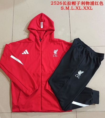 2025/26 Liverpool Red Thailand Soccer Jacket Uniform With Hat-815