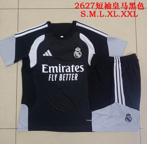 2026/27 Rea Madrid Black Soccer Tracksuit Uniform-815