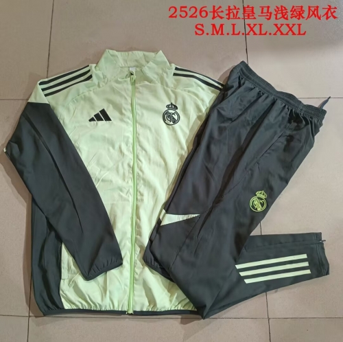 2025/26 Rea Madrid Fluorescent Green Soccer Jacket Uniform-815