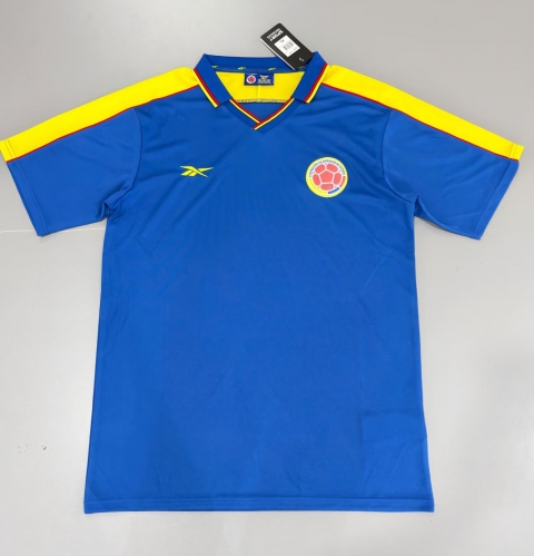 1998 Retro Version Colombia Away Blue Thailand Soccer Jersey AAA-811/410