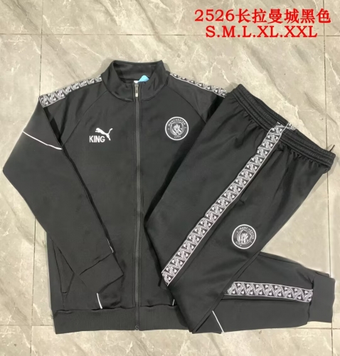 (Size S-2XL ) 2025/26 Manchester City Black Soccer Jacket Uniform-815